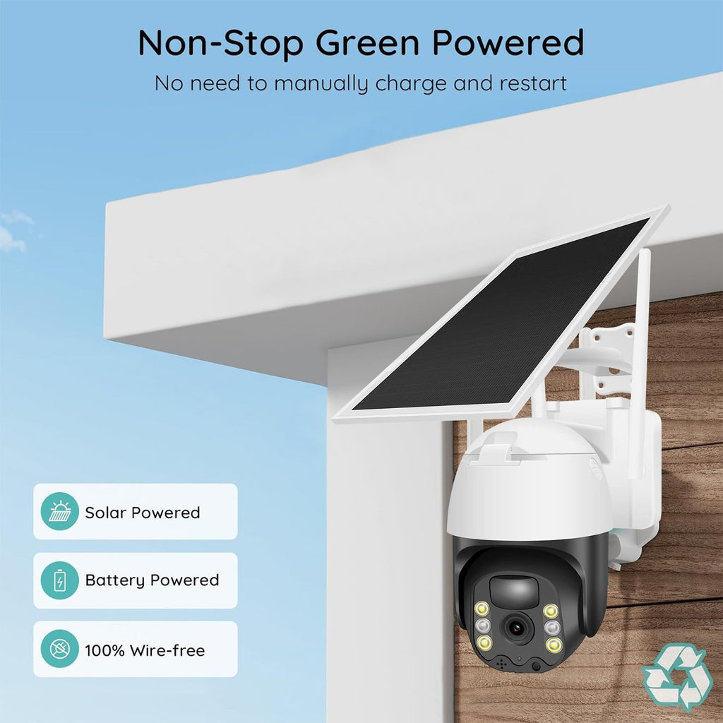 Security Camera  Solar System Battery Powered Wireless WiFi Outdoor