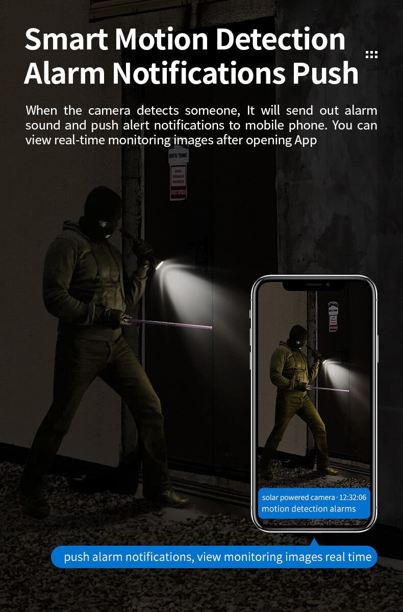 Security Camera  Solar System Battery Powered Wireless WiFi Outdoor