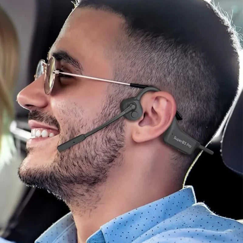 Wireless Bluetooth Headset Bone Conduction Earphones Fast Charge Sports Gaming Headphones with Dual CVC8.0 Noise-canceling Mic📲