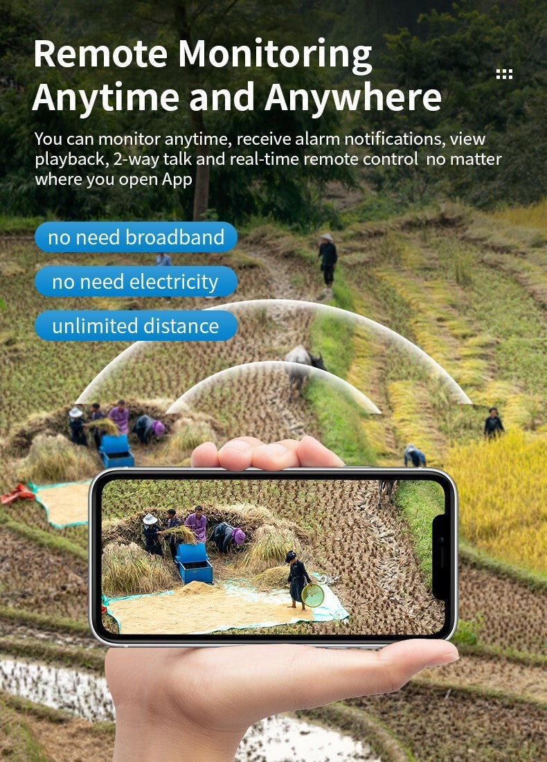 Security Camera  Solar System Battery Powered Wireless WiFi Outdoor