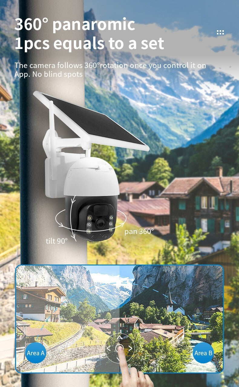 Security Camera  Solar System Battery Powered Wireless WiFi Outdoor