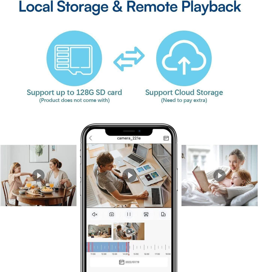 Security Camera  Solar System Battery Powered Wireless WiFi Outdoor